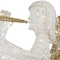 48" LED Lighted Gold and Silver Trumpeting Angel Outdoor Christmas Outdoor Decoration